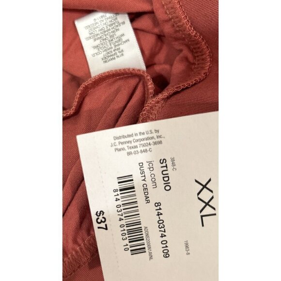 Liz Claiborne Studio Skirt XXL PULL ON Dusty Rose Pink Cedar Stretch Jersey Knit - Picture 4 of 4